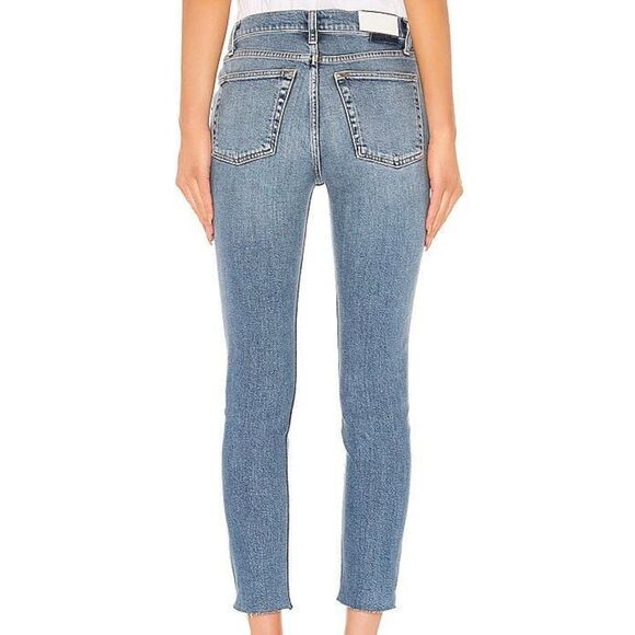 Re/Done Originals High Rise Ankle Crop Jeans - Picture 3 of 12